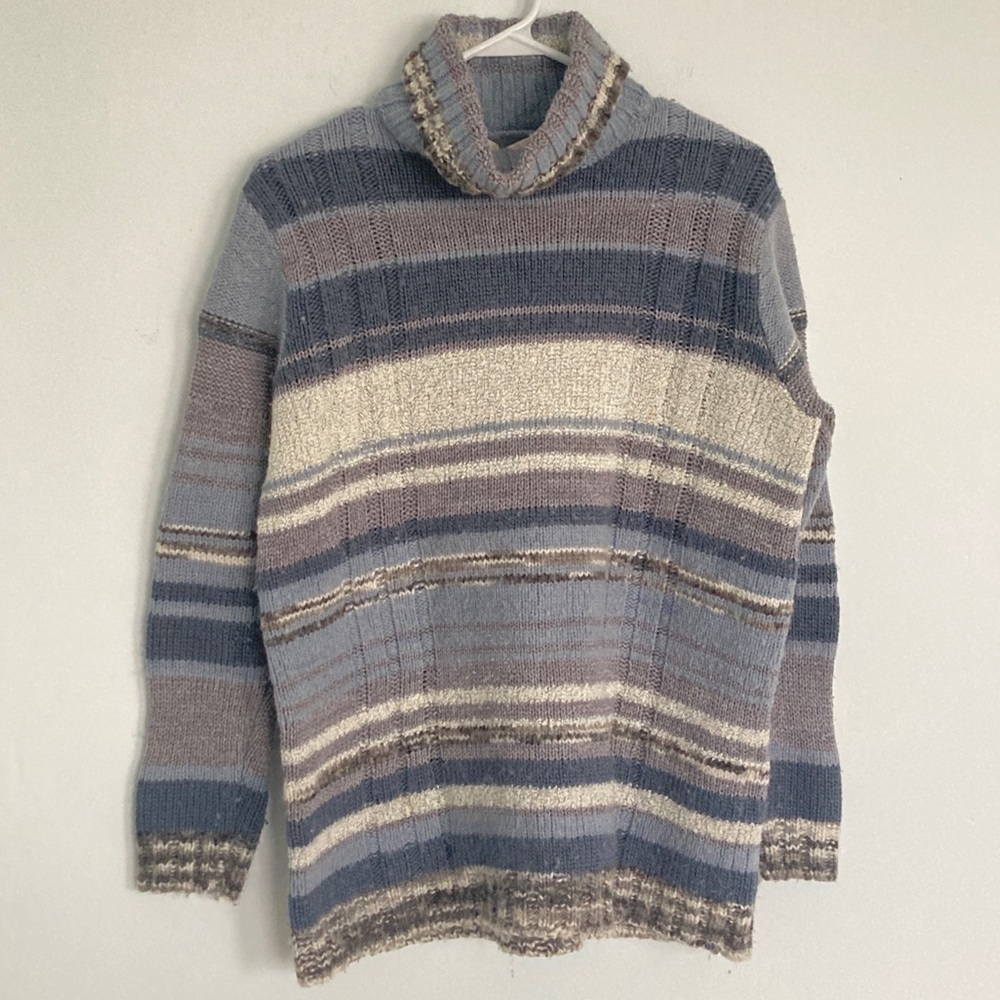 Striped Turtleneck Sweater